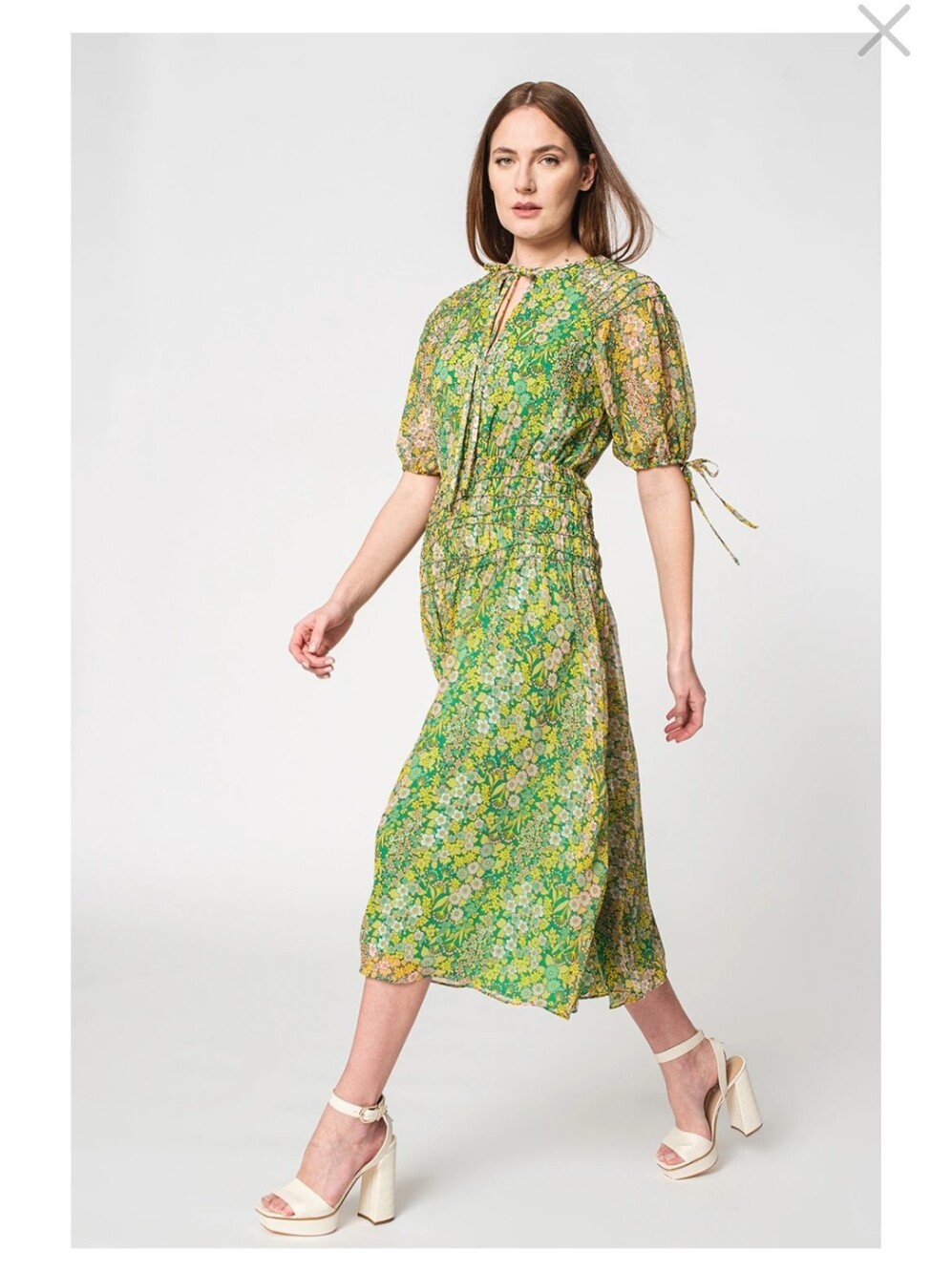 Ted Baker Ursille Floral Smocked Midi Dress - Retails $395 - US Size 6